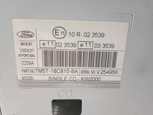 7M5T18C815BA Sistema Audio/Radio Cd para FORD FOCUS BERLINA (CAP) * 2007 633110 - Imagen 3 de 4