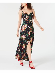 B Darlin Womens Black Spaghetti Strap Midi Hi Lo Party Dress Juniors 56 Ebay