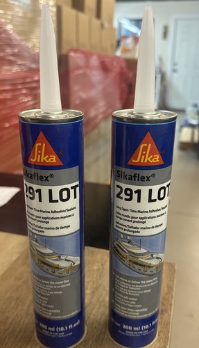 LOT OF 2 NEW Sika Sikaflex Marine BLACK 291 Slow Cure Adhesive & Sealant 10 OZ