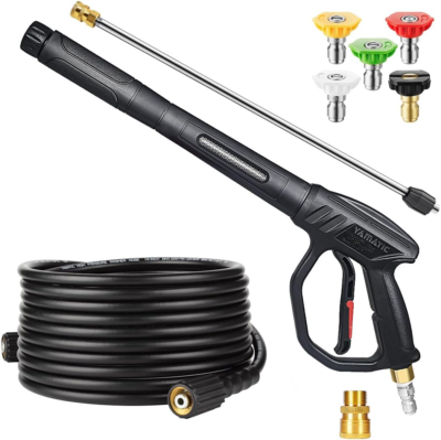 #ad Pressure Washer Gun and Hose 25FT with Easy Pull Trigger Ergonomics Handle H $111.89
