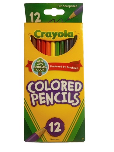 🖍️CRAYOLA 🧮 FARBSTIFTE ✏️ (12ct) ungiftig *VORGESPITZT* - Bild 2 von 3