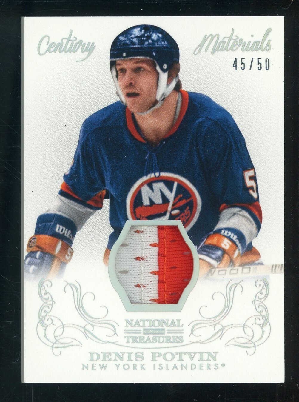 2013-14 National Treasures Hockey Century Denis Potvin 2-Color Patch 45/50