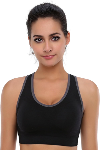 Women'S Seamless Racerback Sports Bra High Impact Support Yoga Gym Workout Fitne - Picture 3 of 12