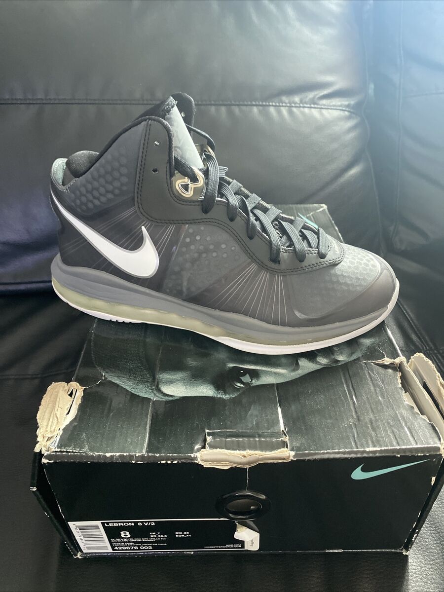 Nike Lebron 8 V 2 Cool Grey 2011 Size 8 Pre owned rare OG Flywire eBay