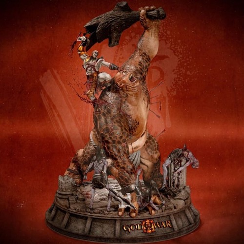Kratos Vs Cyclops Diorama: God of War (300mm)/3D Model/Unassembled/Unpainted - Picture 2 of 7