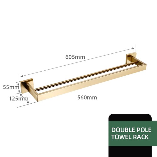 Gebürstet Gold Badezimmer Hardware Set Wandhalterung Toilettenpapier Rollenhalter Handtuchhalter - Bild 18 von 36