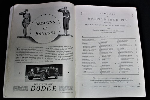 THE AMERICAN LEGION MAGAZINE AUGUST 1932 VINTAGE MILITARY VETERANS INTEREST - Picture 7 of 8