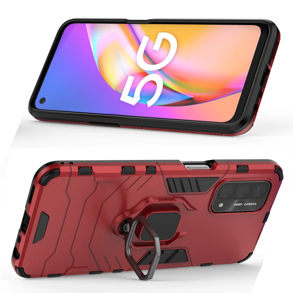 For OnePlus Nord N200 N10 5G N100 8T 8 9 Ring Stand Hard Case + Screen Protector - Image 4 of 4