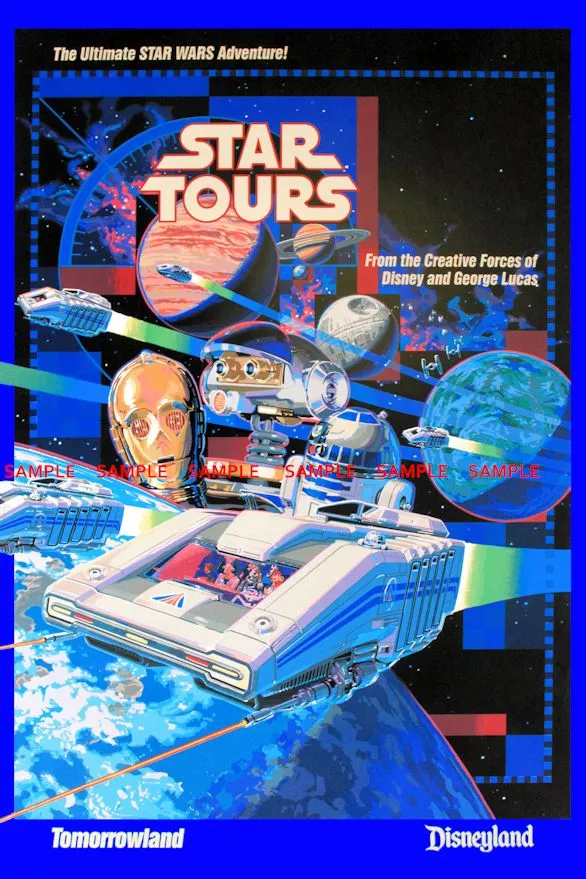Disneyland Star Tours Collector s Poster Print B2G1F eBay