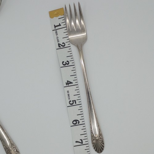 Six 1939 Radiance by Crown Silverplate Forks 7 3/4 inches Sold Individually - Picture 10 of 10