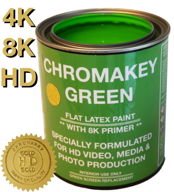 Chroma Key HD Video Paint (Green Screen color with Primer) *1 QUART* NEW eBay
