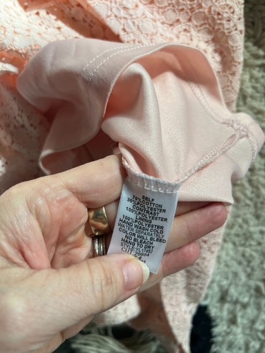 Ya Los Angeles Lace Shift Dress Size Small Peach Pink Size Small Cotton - Picture 4 of 4