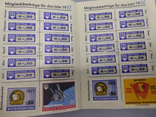 3 Mitgliedsbücher FDJ mit Marken und extra Marken - Bild 9 von 14