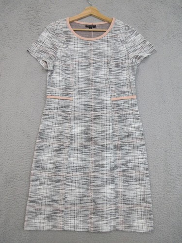 Connected Apparel Dress Women 10 Grey-Pink Tweed Coprcore Office Siren Chic Work - Bild 16 von 19