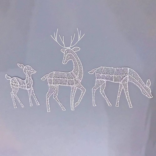 Outdoor LED Reindeer Set Deer Family Light Up Decoration Christmas Elk Yard 3P6J - Picture 14 of 20