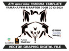 YAMAHA Raptor 700 YFM-R 2013-2021 template Vector format AI CDR EPS A29