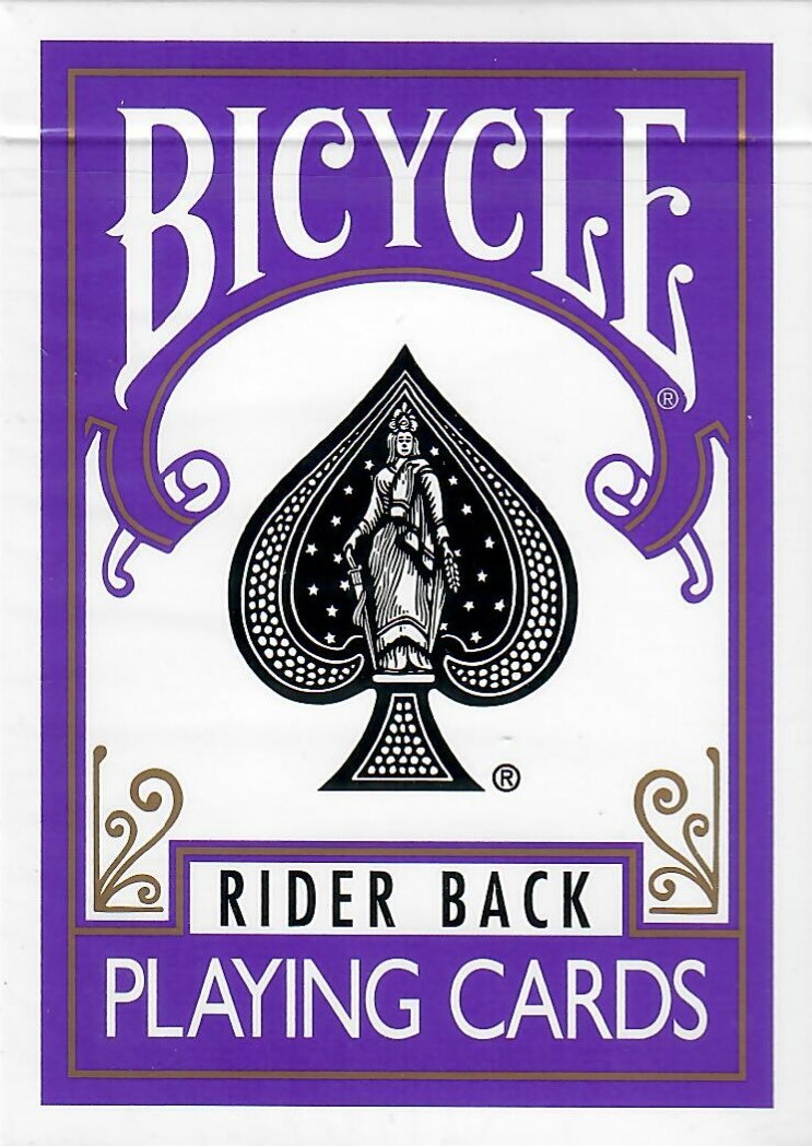 新品未開封 Bicycle Rider Back 激レアシール Bicycle Purple Rider Back Playing Card Deck - Limited