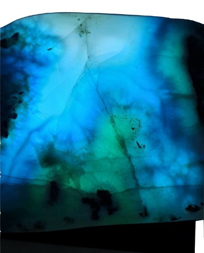 Larimar Delfin poliert Platte Edelstein Dominikanische Republik echt 128g AAB - Bild 17 von 24