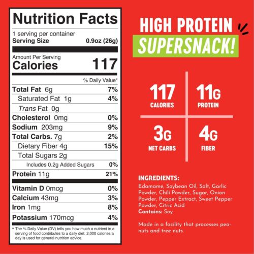 Crunchy Roasted Edamame Snacks Pack Sriracha Protien Keto Food Gluten Free As... - Picture 2 of 7