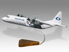 Lockheed L-100-30 Hercules Safair Desk Wood Airplane New Model Small Scale 1/130