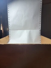 Computer Forms Continuous Paper,  9 1/2”  X 11" Blank Perf 1-Ply Partial Case