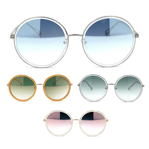 Damen-Sonnenbrille doppelrandig übergroße runde kreisförmige Gläser - Bild 1 von 17