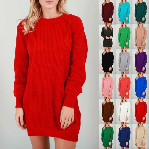 Ladies Womens Oversized Jumper Dress 