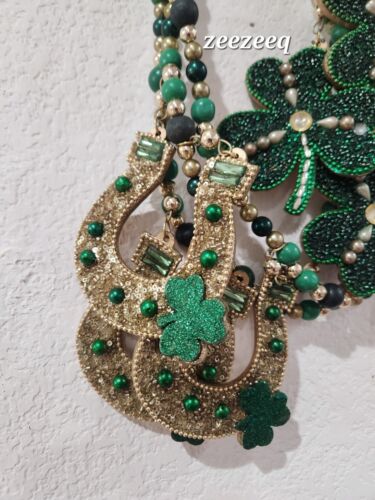St. Patricks Day Kleeblätter Hufeisen Perlen Girlande Dekor 6 Fuß - Bild 3 von 4