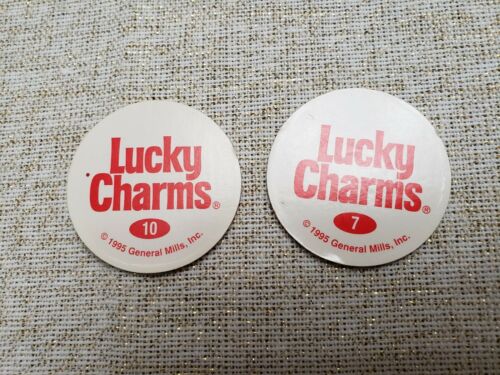 1995 POGS Glücksbringer von General Mills 2 Kappen (#7, #10) - Bild 2 von 2