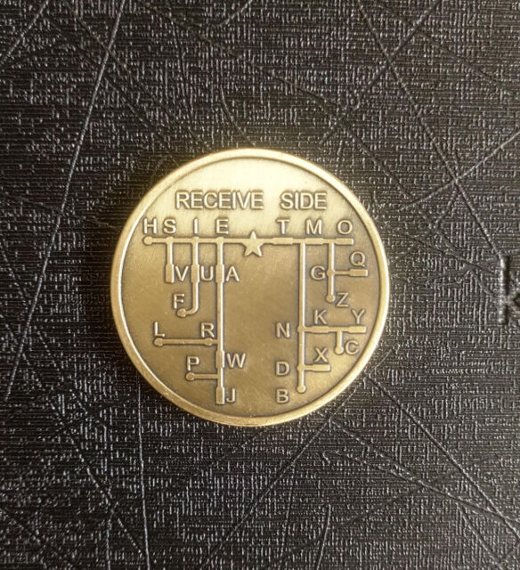Key CW training coin Morse code training coin Novice amateur radio 1Pc LP9152 Key CW training coin Morse code training coin Novice amateur radio 1Pc LP9152