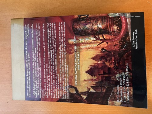 Wizards First Rule Terry Goodkind Advanced Copy Proof Promotional A+ Condition - Picture 3 of 7