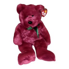 Ty Beanie Buddy Teddy Cranberry Original Plush