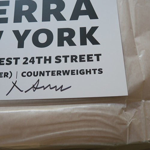 PÓSTER RICHARD SERRA GAGOSIAN NUEVA YORK AÑO EXPOSICIÓN FIRMADO CONTRAPESO GRANDE - Imagen 4 de 11
