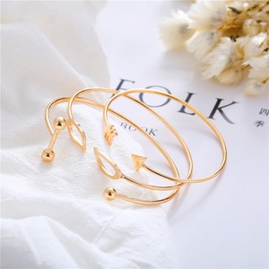 3Pcs-Set-Simple-Women-Gold-Open-Adjustable-Cuff-Bracelet-Bangle-Trendy-Jewelry