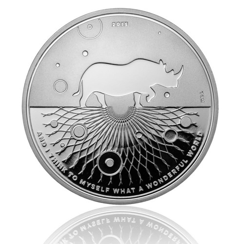 Silber Nashorn Rhino 2015 Proof 1 oz 9999 Silver | Le Grand Mint erste Prägung - Bild 1 von 2
