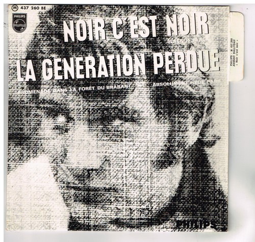 Johnny Hallyday Black C'est Black mit Zunge 7" 45 Umdrehungen EP