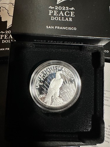 Proof 2023 S PEACE Silver Dollar Coin .999 with Original Mint Box & COA - Picture 5 of 11