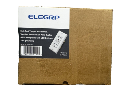 White 20 Amp 125v Tamper/Weather Resistant Duplex Self-Test GFCI Outlet 2-Pack - Picture 5 of 6