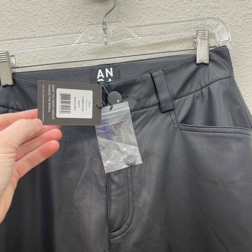 Pantalones Alp n Rock ANR+ Claren negros de imitación de cuero para mujer talla pequeña NUEVO - Imagen 3 de 5