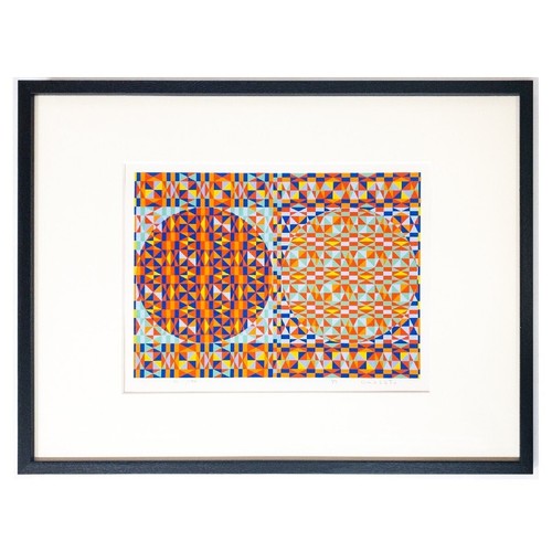 Onosato Toshinobu Silk-51 Silkscreen Hand Signed Framed 1972 ED 150 Abstract - 第 1/10 張圖片