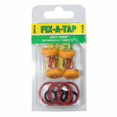 2 x FIX-A-TAP 13mm 1/2" Soft Turn Tap Valve Repair Kit - 4 Pack - Picture 2 of 2