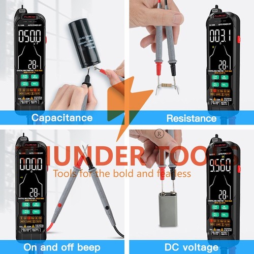 Thunder Tools Multímetro Digital Profesional Probador Medidor Alterno - Imagen 14 de 67