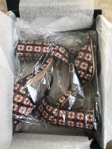 DESIGNER MULBERRY POPPY SANDAL HEELS MULTICOLOUR BNIB EU 37 UK 4 RRP £375 - Picture 7 of 9