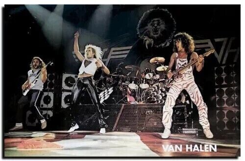 Poster Van Halen 24x36 pollici foto rara stampa wall art stampa - Foto 1 di 1