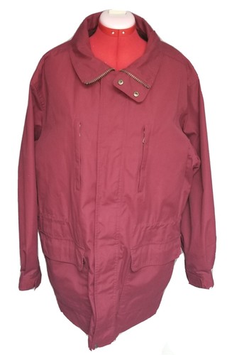 Land's End Men's Red Jacket L Large Winter Wool Nylon  - Picture 1 of 12