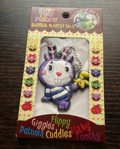 Happy Tree Friends HTF Rubber Mascot Keychain 2011 Mime & Russell Set of 2 New - Picture 11 of 15