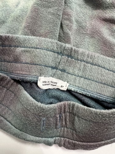 Little Moon Society Sweatshorts in Green Tie Dye - Picture 3 of 6