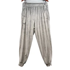 Skims Velvet Velour Sweatpants Womens Large Gray Jogger Soft Cozy Loungewear