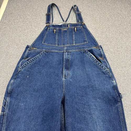 VTG Sears Overalls Bibs Mens 40x29 Blue Denim Dungarees Carpenter Farmer Work - Picture 8 of 16
