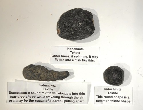 Tektite Indochinite Lot Of 3 93 Grams Total Weight - Picture 1 of 5